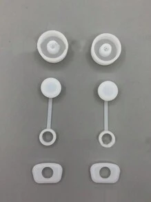 3/6 件防溢杯塞套装 - 硅胶杯塞，带 1 个吸管盖、1 个圆形防漏塞和 1 个方形防溢塞 - 适合 30 盎司/40 盎司玻璃杯 - 防尘配件，饮用无杂乱（仅适用于玻璃杯 1.0 版） - 白色 - 查看 6