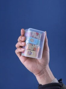 1 pieza Caja de almacenamiento de papelería transparente - transparente - Ver 8