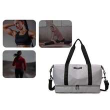 1個輕巧且大容量的健身袋，尼龍旅行袋，男女皆宜的時尚運動休閒袋 - 彩色 - 查看 3