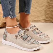 Fashionable Flat Casual Shoes With Lace, Lightweight, Versatile, Korean Style Floral Patchwork Low Top Sports Shoes For Women And Students