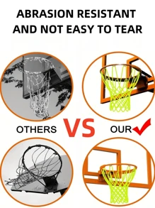 1 Stück Basketballnetz Mit Beleuchtung, Nächtliches Leuchtendes Outdoor-netz Für Sport Aus Nylon, Tragbar Und Solarbetrieben