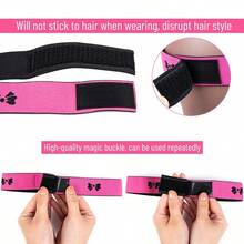 3PCS Edge Melt Band With Ear Protector For Lace Wigs Elastic Band With Logo Personalized For Laying Lace Edge Hair Band - Red - View 2