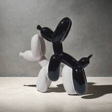 1pc Nordic Modern Minimalist Desktop Electroplated Balloon Dog Cartoon Chic Resin Gift Ornament For Living Room, Bedroom Birthday Gifts Graduation