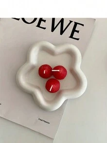 1 件花形珠宝展示盒、珠宝收纳托盘、创意家居装饰珠宝架最佳礼物 - 白色 - 查看 6