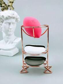 1个2/3层化妆海绵架，金属材质，可水洗可重复使用，化妆工具，蛋形粉扑展示架，节省空间，粉扑/粉底海绵晾干架，价格实惠，适合作为圣诞礼物，化妆品，化妆工具等。 - 彩色 - 查看 10