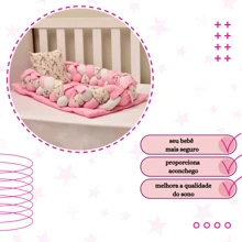 Ninho Redutor de Berço Trança Luxo Mini Berço Moisés