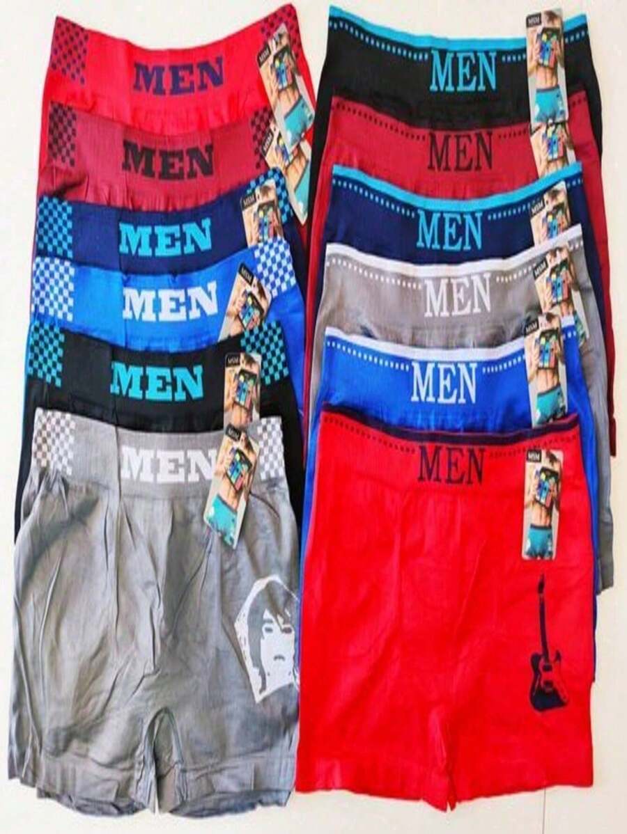 paquete 24 boxer elasticos hombre calzon truza boxers set paquete mayoreo - Multicolor - Ver 1