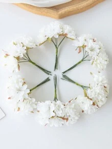 1 Stück (6 Blütenköpfe) künstliche Nelken Mini Buchstaben, Bouquet-DIY, Kranz-Material, Süßigkeiten-Box Accessoires, Haus- und Hochzeitsdekoration, Braut Armblüte, Brustblüte, Haarblüten-Material, Neujahrs-Dekoration, Geburtstags-Torte Accessoires, Valentinstag, Geschenk