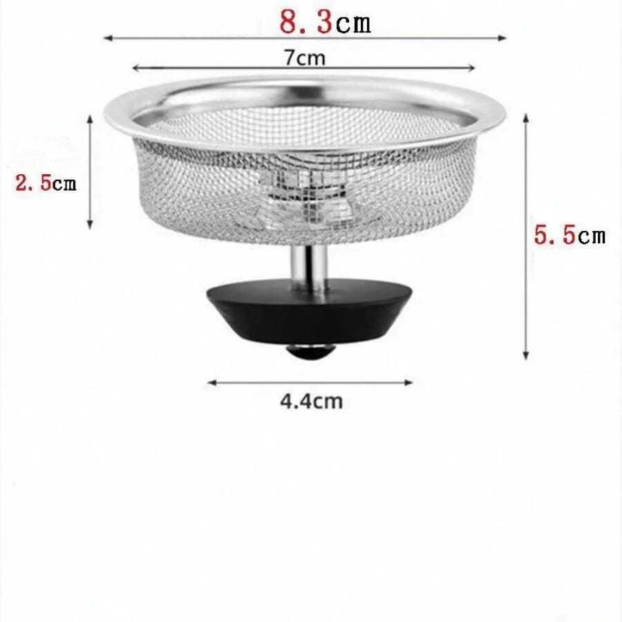 Stainless Steel Sink Filter, Kitchen Sink Strainer, AntiClogging Floor Drain Strainer With
