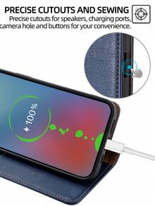 keyunfei 1入藍色磁吸立架錢包卡片支架防震翻蓋手機殼，適用於華為Y5p/榮譽X7a 4G/紅米Note 10s/紅米Note 11s 4G - 藍色 - 查看 8