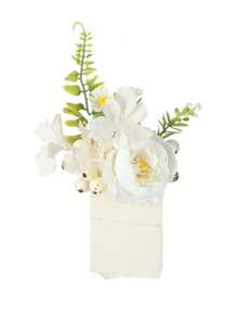 1入組男士婚禮胸花,口袋胸花,新郎、伴郎婚禮胸花,舞會、周年紀念、正式晚宴穿孔西裝胸花