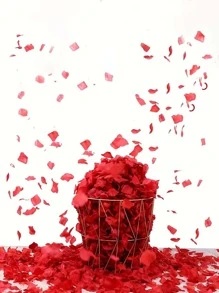 200 片/400 片/1000 片人造玫瑰花瓣，浪漫之夜派对婚礼装饰用品，非常适合情侣 DIY 工艺品和约会装饰情人节