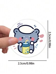 200pcs 50款寵物、日常、學校、畢業、假日、卡通、復古、歐式、花卉、背景圖案貼紙,適用於日記、相冊、創意裝飾、辦公室工作、派對用品、手作藝術等用途 - 彩色 - 查看 2