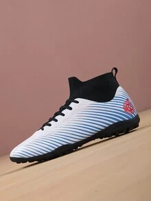 Nam Chuyên nghiệp High Top Chống trượt Nghiên cứu Thoáng khí Giày bóng đá , Lý tưởng Đối với Trong nhà Và Ngoài trời Sử dụng - trắng - Xem 7