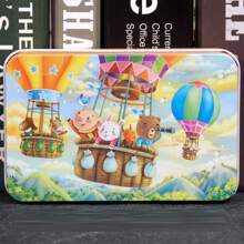 60 件木质拼图玩具铁盒装，高清印刷，注意力训练，蒙特梭利教育儿童礼物 - 彩色 - 查看 15