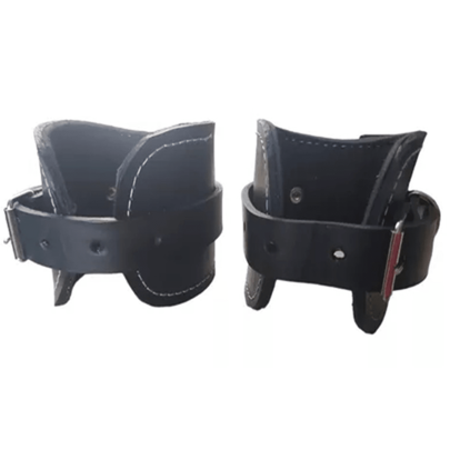 Par Grillete Piel Unisex Color Negro Para Gimnasio Unisex