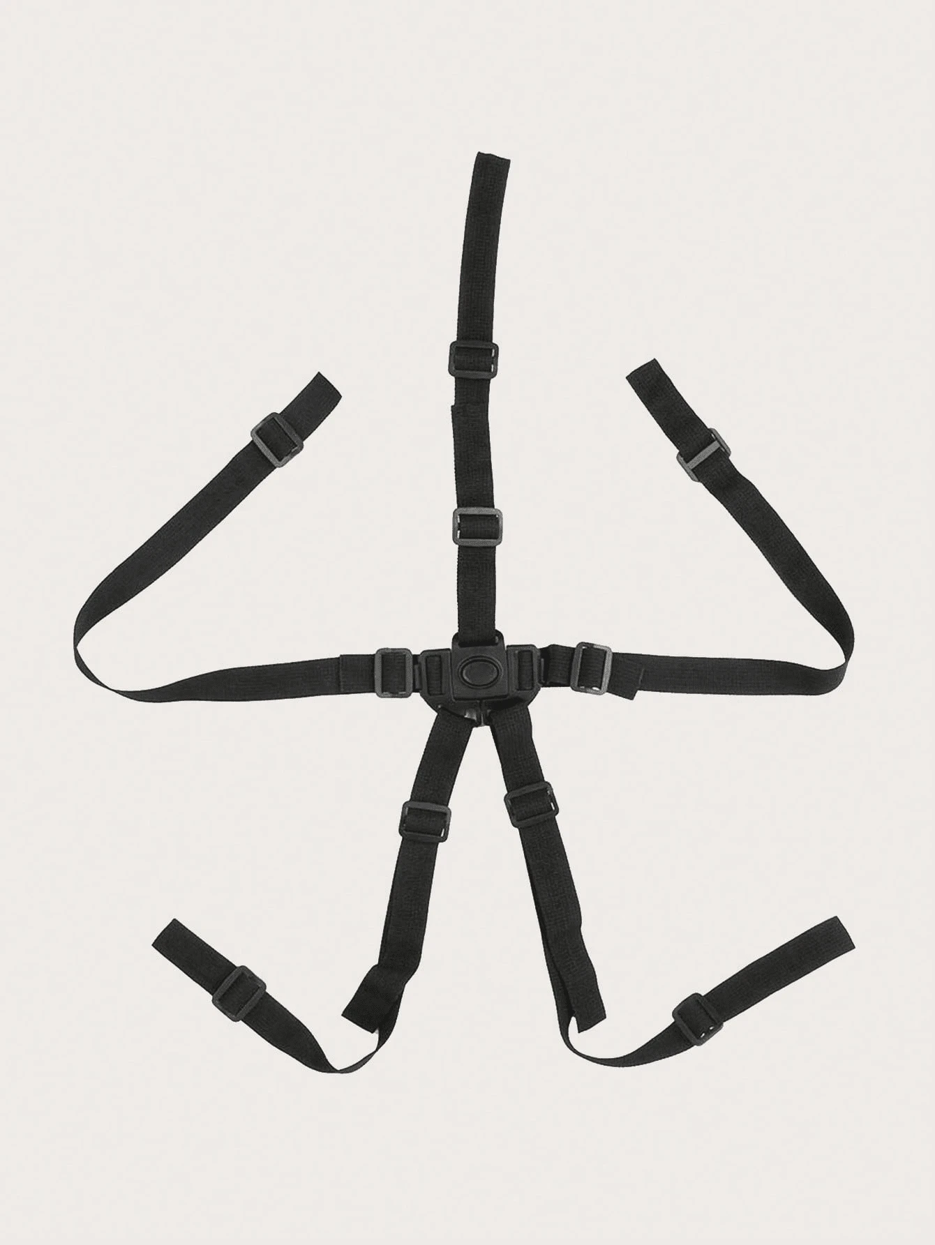 1pc Baby Stroller/Child Cart Five Point Harness, High Chair 5-Point Harness - Black - View 1
