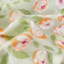 4 cái/bộ , Mới Cao-kết thúc Mềm mại & Thoáng khí Hoa Phong cách Công chúa Bộ chăn ga gối Dành cho Cô gái , Bao gồm 1 Chăn bông Che phủ , 1 Chăn Phẳng , Và 2 Gối Và Chăn bông Không - Màu Hồng  Dưa hấu - Xem 10