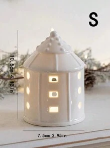 1件浪漫陶瓷房屋装饰品，家居点缀，适用于客厅、酒店、度假屋、情人节装饰 - 白色 - 查看 6