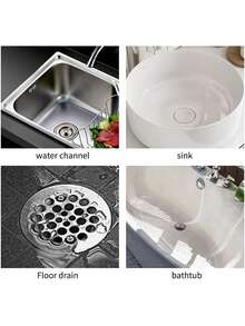 30 Tròn 90mm Giường đôi tiêu chuẩn Đôi tai Sơi thủy tinh Phòng vệ sinh Phòng tắm Tóc Chống tắc nghẽn Dùng một lần Thoát Nước Sàn Dán Cống rãnh Phòng bếp Bộ lọc Nắp Thoát Nước Tầng Cống - trắng - Xem 10