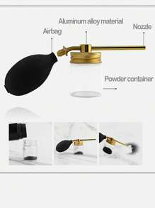 Barbero Soplador Rellenable De Polvo De Fibra De Talco, Botella De Spray De Polvo Esencial De Salón De Peluquería - Multicolor - Ver 5