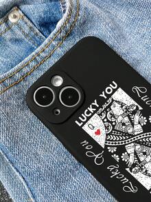 1入組可用於iphone的撲克圖案手機殼 - 彩色 - 查看 3