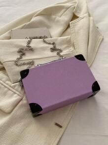 1 件新款收音机形状手提包，采用紫色音乐元素盒设计，有趣的礼盒风格扬声器形状钱包，适合女性 - 紫色 - 查看 10