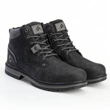 Men's Winter Snow Boots With Sherpa Thermal Lined Waterproof Slip-Resistant Insulated - Black - View 1