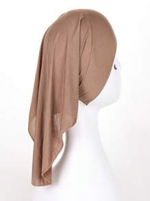 1pc Women's Thin And Breathable Solid Color Inner Hijab Cap - A - View 16
