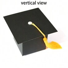 10 PCS Graduation Candy Boxes Class Of 2024 Graduation Cap Gift Boxes Graduation Centerpieces With Tassel For Graduation Ceremony Party Favors - Black - View 6