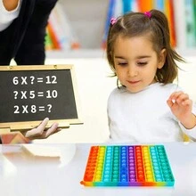 12x12 Multiplication Table Toy Game Desk, Rainbow Bubble And Number Decompression Mathematical Multiplication Learning Toy, Suitable For Children Mathematics Thinking, Early Educational Christmas Gift (12x12 Multiplication Table) - Multicolor - View 5