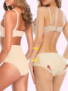 Sports Outdoor 1pc Multicolor Seamless Body Shaping Panties With Sponge Padded, Triangle Cut For Better Butt Lift Gym Accessories