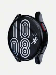 1pc Unisex Black Fashionable Soft TPU Full Coverage Anti-Scratch Electroplated Smartwatch Case And Screen Protector, Compatible With Samsung Watch 40mm/44mm, Compatible With Samsung Galaxy Watch 4/5/6/7, Smartwatch Case Accessory Shock-Proof Protective Cover