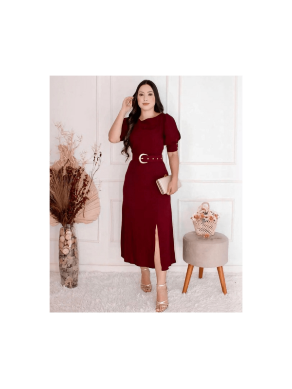 VESTIDO FEMININO  MIDI MODA CASUAL EVANGELICA MODA PLUS SIZE