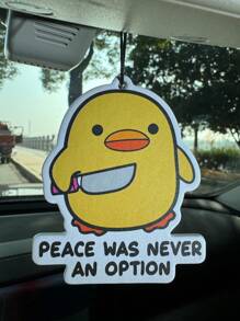 Peace Has Never Been An Option Funny Car Air Freshener Fragrance Oil Diffuser Vent Clip Charcoal Crystal Japan Animation Cartoon Rearview Mirror Freshener Pendant Wind Outlet Toilet Incense Bag Living Room Bedroom Fragrance Home Decor Precious Gift For Friends - Yellow - View 3
