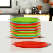 12 Platos Plastico Tampiqueños Ovalados Reutiizables 29cm Fiesta Hogar Eventos Colores Surtidos Paquete 12 Piezas - Multicolor - Ver 2