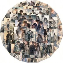 58入組動漫校園愛情主題貼紙,適用於筆記本、手機、杯子、平板電腦、頭盔、吉他、行李箱等diy裝飾 - 彩色 - 查看 8