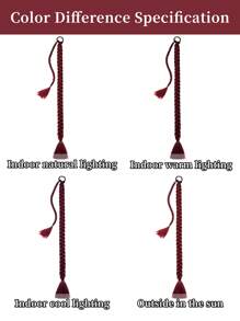 1 Pieza De Extensiones De Cola De Caballo Trenzado Largo En Color Burdeos Con Lazo Para Cabello, Extensiónes De Cola De Caballo De Pelo Sintético Suave Y Natural Para Uso Diario De Mujeres De 16, 26, 30 Y 34 Pulgadas.