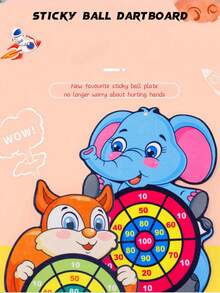 Dartboard & Sticky Ball Target Game, Indoor/Outdoor Family Interaction Toy, Random Style - Multicolor - View 5