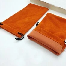 Étui à lunettes et pochette en tissu doux coloré, sac à cordon style frais, sac en tissu compact et portable pour le rangement des lunettes et des bijoux. Accessoires de lunettes pour femmes - Multicolore - Voir 4