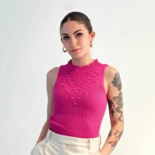 Women Blouses - 香檳色 - 查看 4