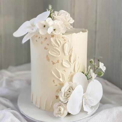 9 朵白色仿蝴蝶兰蛋糕装饰非常适合婚礼蛋糕蛋糕装饰蛋糕装饰蛋糕装饰蛋糕装饰工具