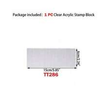 CYFUN DESIGN 1/9Pcs DIY Transparent Seal Stamp Block For DIY Scrapbooking Clear Photo Album Decorative Back To School,Back To School,School Supplies