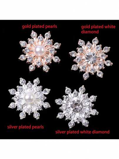 1 Set (10 Stücke) Legierung Blume Herz Perle Strass Schmuckzubehör DIY Haaraccessoires Haarspangen Braut Fächer Handwerks-Material, DIY Schmuck Kleidung Tasche Accessoires, DIY Basteln Schmuck, Mode Accessoires, geeignet für Verlobung Hochzeitspartys, Damen Ohrschmuck, Damen süße Ohrringe und elegante Accessoires, acht Stile, vielfältige Auswahl, geeignet für Weihnachten, Thanksgiving usw.