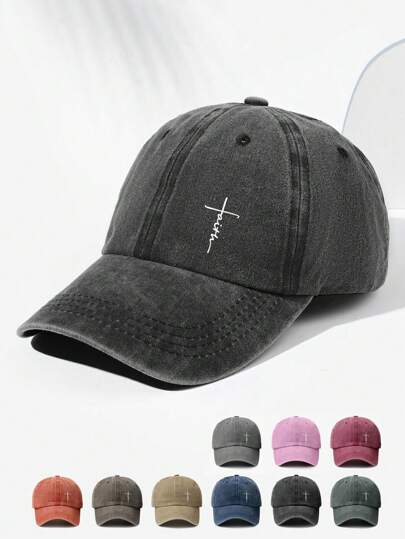 1pc Unisex God Is Good Cross Print Vintage Soft Top Baseball Cap, Fashion Sun-Shading Breathable Adjustable Hat, Versatile Trucker Hat Suitable For Daily Wear And Outdoor Activities