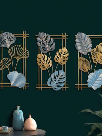 1pc Colorful Ginkgo Leaf Wall Art, Metal Wall Sign, Aesthetic Wall Decor, Retro Hanging Ornament, Bar Kitchen Coffee Sign, For Home Room Living Room Office Decor, Valentine New Year Party Decor, Housewarming Gift,Home Decor ,Room Decor,Wall Decor Gifts Birthday Graduation