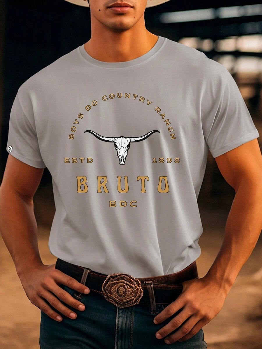 Men T-Shirts - 灰色 - 查看 1