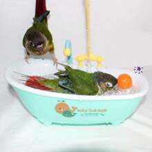 1pc Random Style & Color Automatic Bird Bathing Box, Bird Bath Basin For Parrot, Cockatiel, Finches
