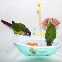 1pc Random Style & Color Automatic Bird Bathing Box, Bird Bath Basin For Parrot, Cockatiel, Finches