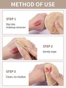 MAANGE 12pcs Reusable Bamboo Fiber Makeup Remover Pads With Pack,Washable Rounds Cleansing Facial Make Up Removal Pads Tool - Khaki - View 6